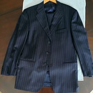 Mens Faconnable Navy Pinstripe Suit